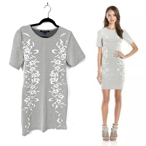 jacquard bodycon dress